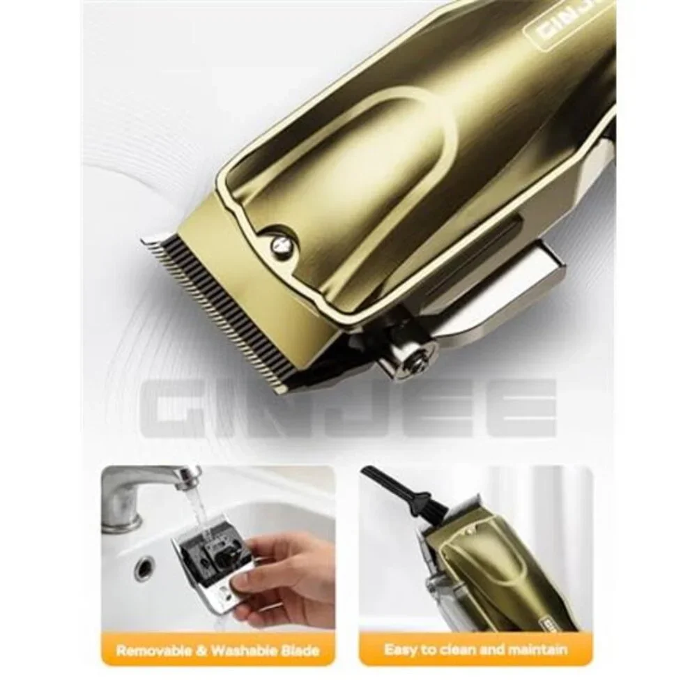 Men's Hair Clipper Cordless & Corded Barber Clipper with 5Hrs Runtime